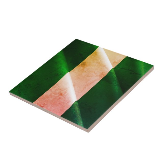 zNG002 NIGERIA, Waving Flag, Fliese (Seite)