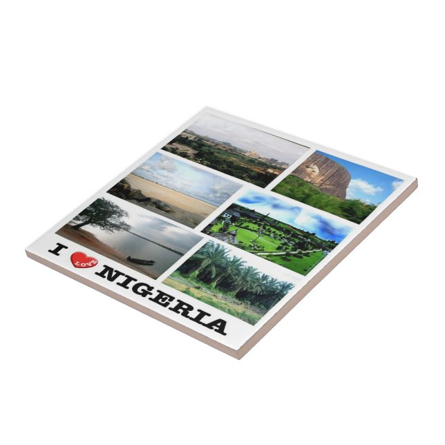 zNG011 NIGERIA I Liebe, Mosaik, Afrika Fliese (Seite)