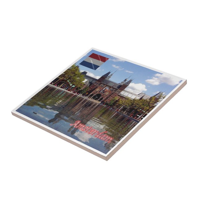 zNL015 RIJKSMUSEUM Amsterdam, Niederlande, Fliese (Seite)