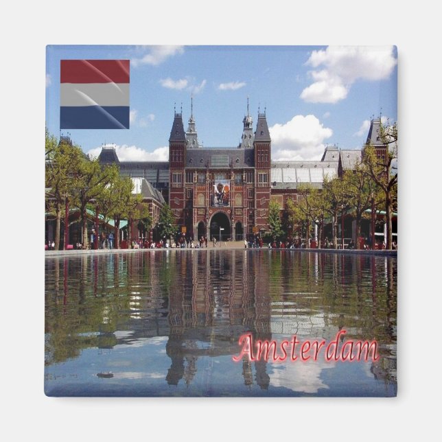 zNL015 RIJKSMUSEUM Amsterdam, Niederlande, Kühlsch Magnet (Vorne)