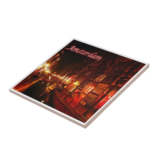 zNL020 AMSTERDAM Landschaftsnacht, Europa, Fliese (Seite)