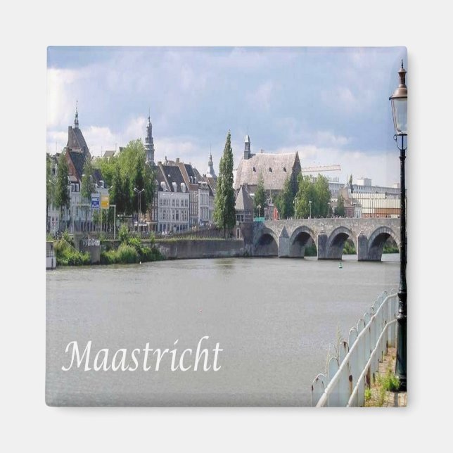 zNL027 MAASTRICHT Maas River MASS, Europa, Kühlsch Magnet (Vorne)