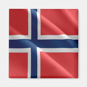 zNO002 NORWEGISCHE WELLENFLAG, Norwegen, Kühlschra Magnet