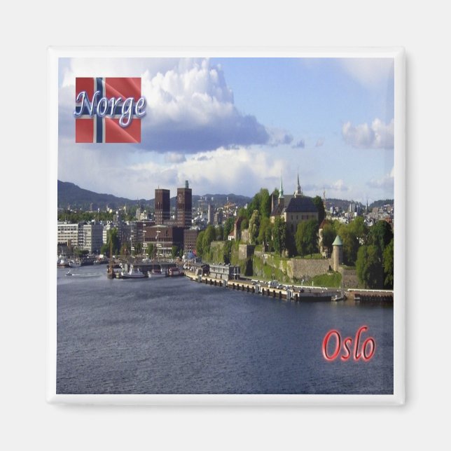 zNO004 OSLO, Norwegen, Europa, Kühlschrank Magnet (Vorne)