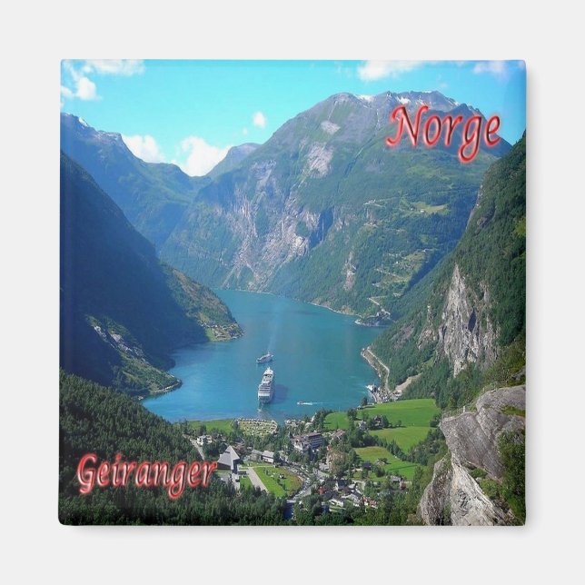 zNO005 GEIRANGER, Norwegen, Europa, Kühlschrank Magnet (Vorne)