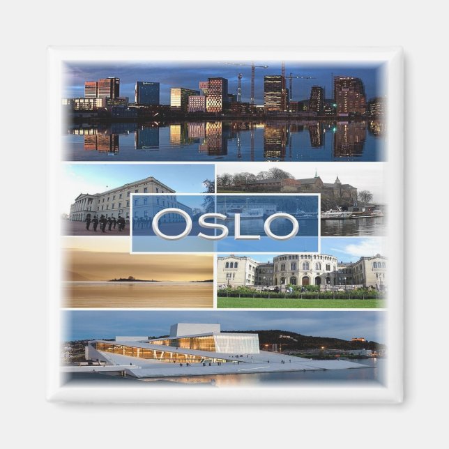 zNO006 OSLO, Norwegen, Europa, Kühlschrank Magnet (Vorne)