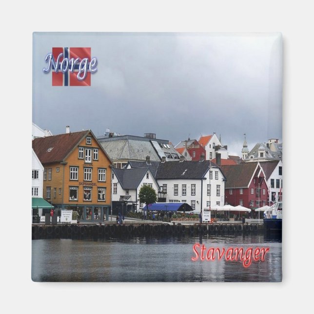 zNO010 STAVANGER, Norwegen, Europa, Kühlschrank Magnet (Vorne)