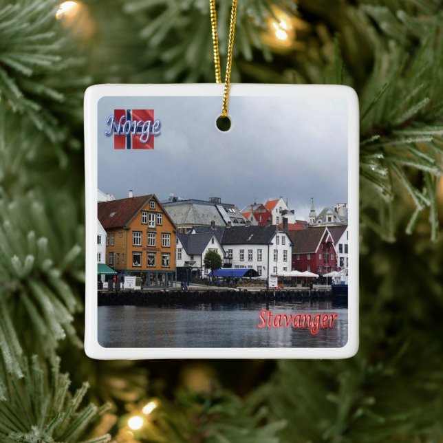 zNO010 STAVANGER, Norwegen, Keramikornament (Baum)