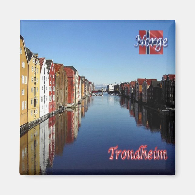 zNO015 TRONDHEIM, Norwegen, Europa, Kühlschrank Magnet (Vorne)