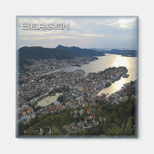 zNO018 BERGEN Panorama, Norwegen, Europa, Kühlschr Magnet