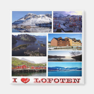 zNO038 LOFOTEN "I Liebe", Norwegen, Europa, Kühlsc Magnet