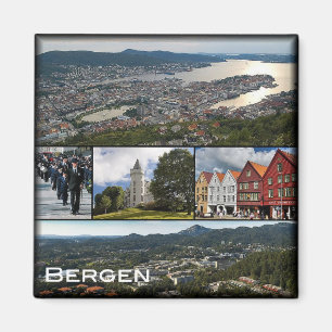 zNO043 BERGEN, Norwegen, Europa, Kühlschrank Magnet