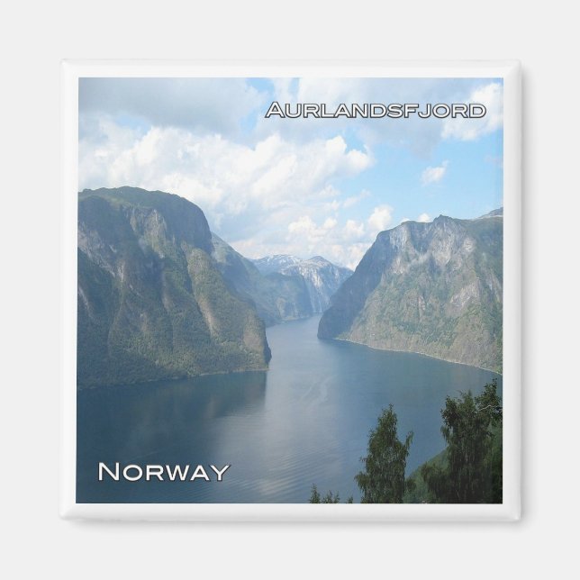 zNO061 AURLANDSFJORDEN aus Stegastein, Norwegen, Magnet (Vorne)