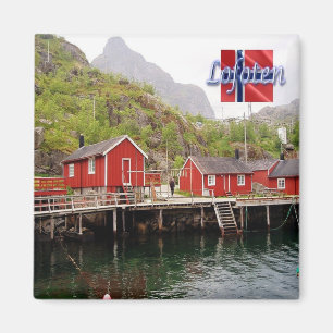 zNO065 NIKOLAJ BOCK, Lofoten, Norwegen, Kühlschran Magnet