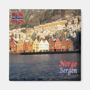 zNO074 BERGEN BRYGGEN, Norwegen, Europa, Kühlschra Magnet