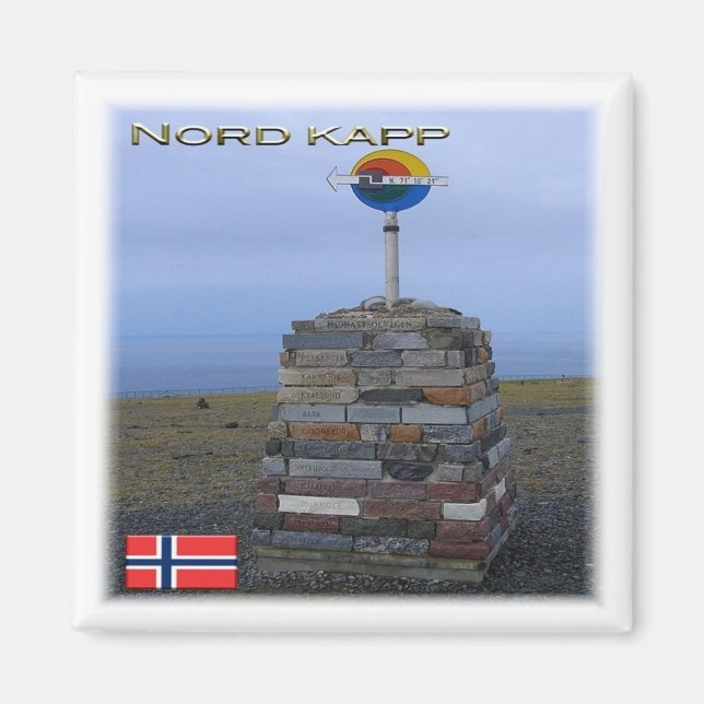 zNO078 NORD KAPP, Norwegen, Europa, Kühlschrank Magnet (Vorne)