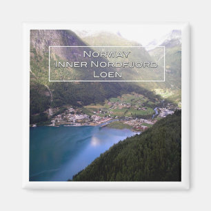 zNO110 INNER NORDFJORD LOEN, Norwegen, Kühlschrank Magnet
