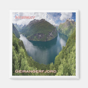zNO121 GEIRANGERFJORD panorama, Norwegen, Kühlschr Magnet