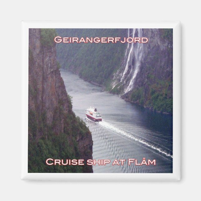 zNO123 GEIRANGERFJORD, MSC Kong Harald, Norwegen, Magnet (Vorne)