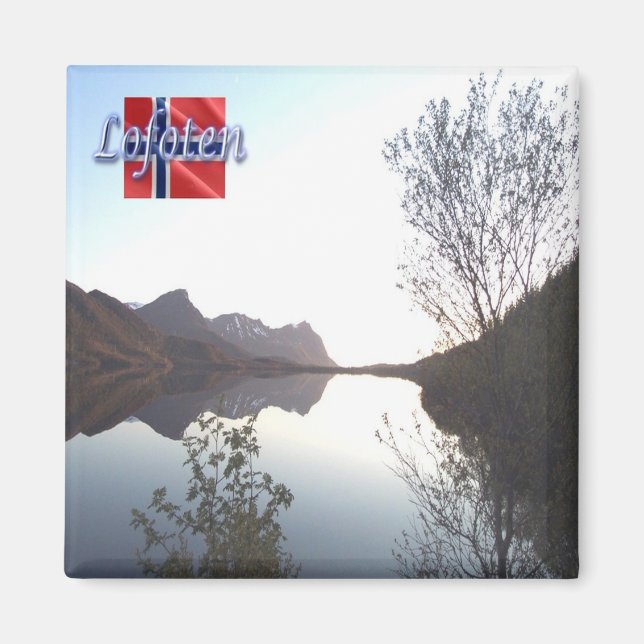 zNO137 LOFOTEN panorama, Norwegen, Kühlschrank Magnet (Vorne)