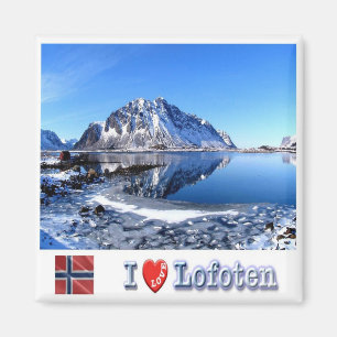 zNO139 WINTER auf den LOFOTEN-Inseln, Norwegen, Magnet