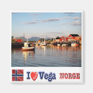 zNO147 VEGA "ILove", Norwegen, Europa, Kühlschrank Magnet