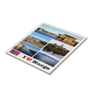 zNO170 NORGE "I Liebe", Norwegen, Fliese