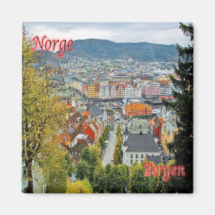 zNO177 BERGEN, Norwegen, Europa, Kühlschrank Magnet