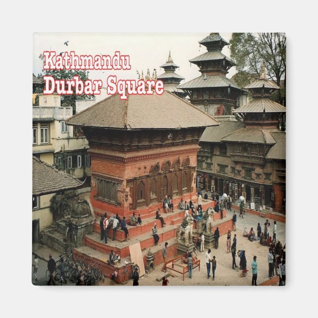 zNP003 Durbar Square KATHMANDU, Nepal Asien, Kühls Magnet (Vorne)