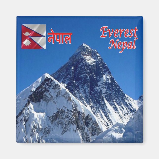 zNP011 MOUNT EVEREST, Nepal, Asien, Kühlschrank Magnet (Vorne)