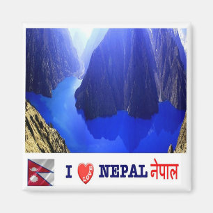 zNP012 ich liebe den PHOKSUNDO-SEE in Dolpo Nepal Magnet