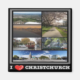 zNZ012 CHRISTCHURCH I LIEBE, NEW ZEALAND, Kühlschr Magnet