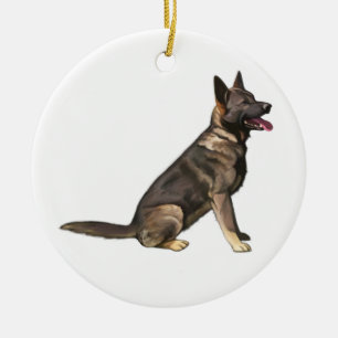 Zobel-Schäferhund-Hund Keramikornament