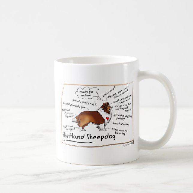 Zobel sheltie kaffeetasse (Rechts)