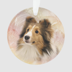Zobel Sheltie stellen gegenüber Ornament