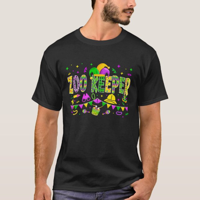 Zobewahrerin Mardi Gras Karneval Party Frauen Männ T-Shirt (Vorderseite)