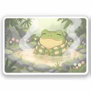 Zochi entspannt sich in den heißen Quellen von Yan Aufkleber