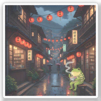 Zochi Explores Jiufen Old Street Lantern Nights Aufkleber