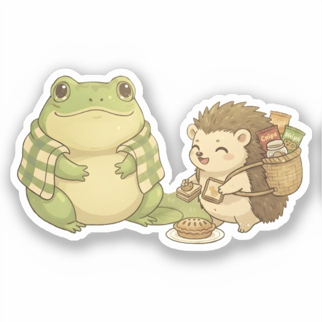 Zochi & Hazel der Igel Aufkleber (Vorderseite)