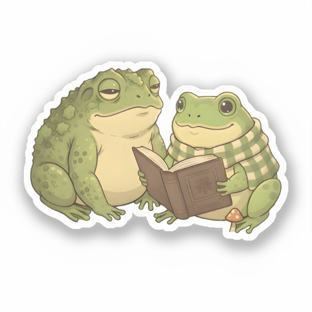 Zochi & Mossy die Kröte Aufkleber (Vorderseite)