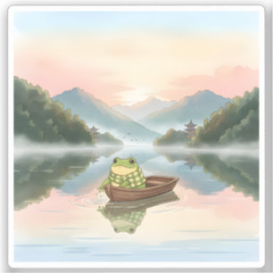 Zochis friedliche Fahrt auf dem Sun Moon Lake Aufkleber