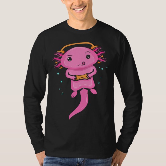 Zocker Axolotl  Video Gaming  for Gamers T-Shirt (Vorderseite)