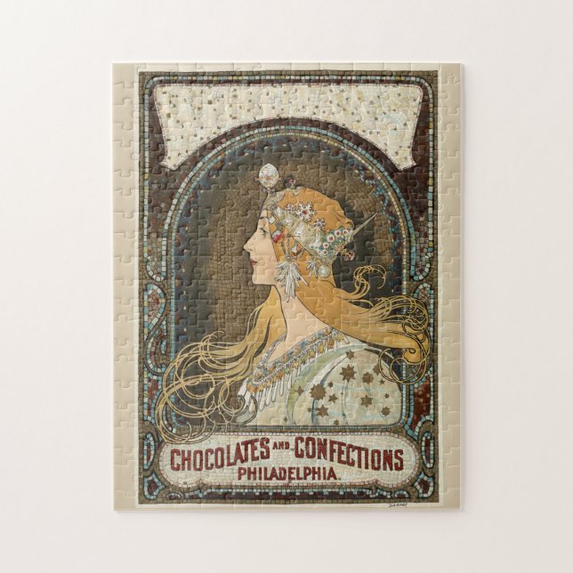 Zodiac (1896) von Alphonse Mucha. Puzzle (Vertikal)