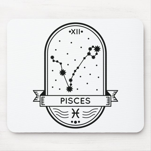ZODIAC-ABZEICHEN-KONSTELLATIONSSTROKE MOUSEPAD (Vorne)