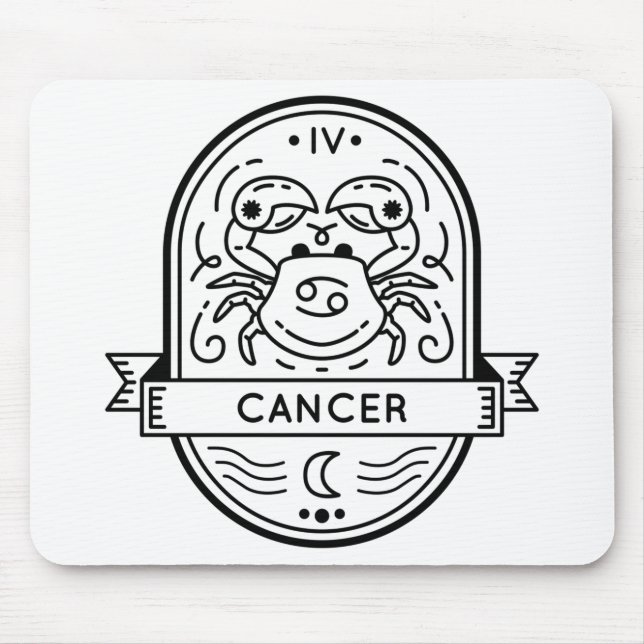 ZODIAC ABZEICHEN SYMBOL CANCER STROCK MOUSEPAD (Vorne)
