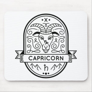 ZODIAC ABZEICHEN SYMBOL CAPRICORN STROCK MOUSEPAD