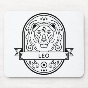 ZODIAC ABZEICHEN SYMBOL LEO STROCK MOUSEPAD