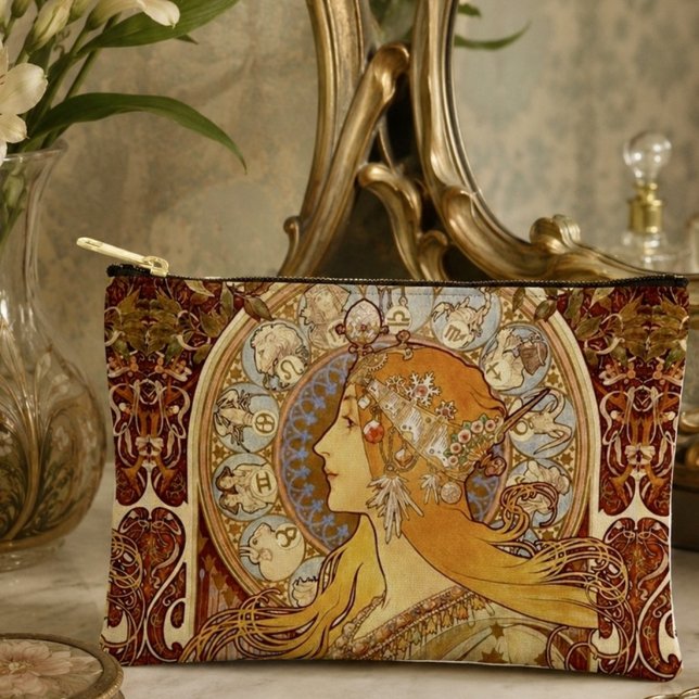 Zodiac, Alphonse Mucha Zubehörtasche (Von Creator hochgeladen)