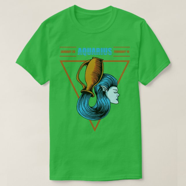 Zodiac Aquarius 1 T-Shirt (Design vorne)