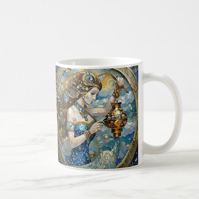 Zodiac - Aquarius Der Wasserträger Kaffeetasse (Rechts)